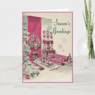 Cartes Pour Fêtes Annuelles Mid Century Joyeuses Fêtes moderne Noël