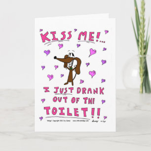 Cartes Pour Fêtes Annuelles Midge 'KISS ME' Valentine's Day Card