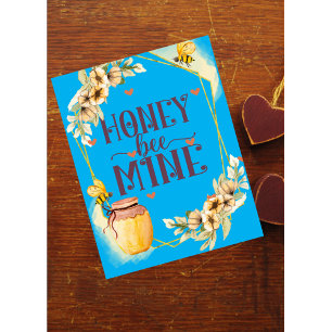 Cartes Pour Fêtes Annuelles Miel Bee Mine Valentine's Day Folded Holiday Card