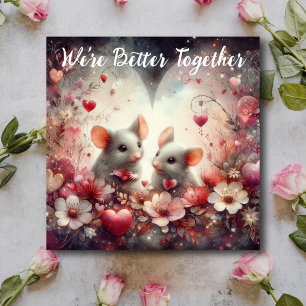 Cartes Pour Fêtes Annuelles Mieux Ensemble Coeurs Rouges Mille Mix Valentine
