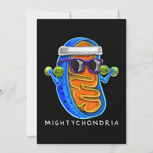 Cartes Pour Fêtes Annuelles Mightychondria Enseignant en biologie cellulaire (Devant)