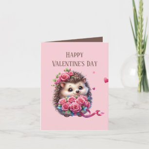 Cartes Pour Fêtes Annuelles Mignon ajout de message Saint-Valentin hérisson en