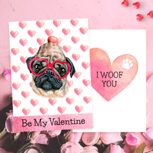 Cartes Pour Fêtes Annuelles Mignon Bouledogue Je T'aime Toi Chien Saint Valent