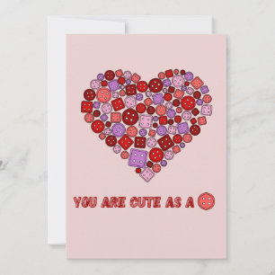 Cartes Pour Fêtes Annuelles mignon comme un bouton