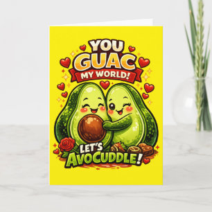 Cartes Pour Fêtes Annuelles Mignon design d'amour d'avocat pour la Saint-Valen