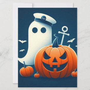 Cartes Pour Fêtes Annuelles Mignon, fantômes/citrouilles d'Halloween sur le th