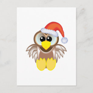 Cartes Pour Fêtes Annuelles Mignon hibou de Noël Goofkins père Noël