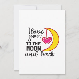 Cartes Pour Fêtes Annuelles Mignon Je T'Aime Jusqu'À La Lune Et Retour Amour L
