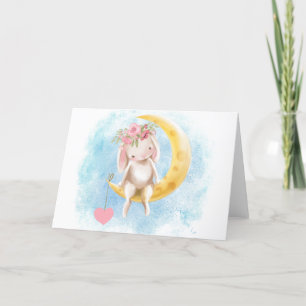 Cartes Pour Fêtes Annuelles mignon lapin