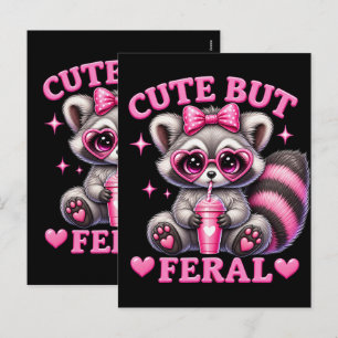 Cartes Pour Fêtes Annuelles Mignon Mais Drôle Lunettes de soleil Rose Raton la