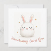 Mignon Somebunny Vous Aime Lapin Personnalisable
