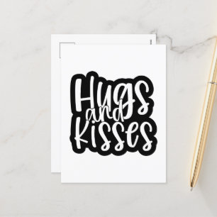 Cartes Pour Fêtes Annuelles mignon Valentine embrasse mot art