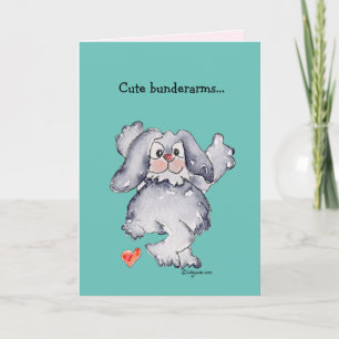 Cartes Pour Fêtes Annuelles Mignonne Bunderarms Cartoon Rabbit Love