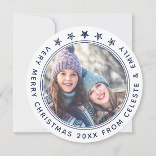 Cartes Pour Fêtes Annuelles Mignonne fille mère personnalisée Noël blanc