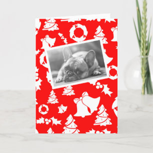 Cartes Pour Fêtes Annuelles Mignonne French Bulldog Red Christmas Tree Bell Wr