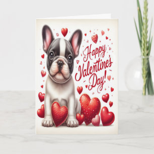 Cartes Pour Fêtes Annuelles Mignonne Heureuse Sainte-Valentin de chien de taur