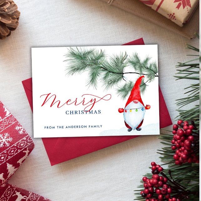 Cartes Pour Fêtes Annuelles Mignonne Joyeux Gnomes de Noël (Créateur téléchargé)