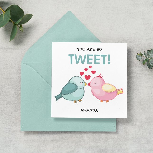 Cartes Pour Fêtes Annuelles Mignonne, vous êtes si Tweet Saint Valentin Day (Créateur téléchargé)