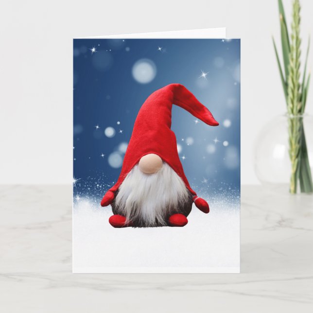 Cartes Pour Fêtes Annuelles Mignonnes Etoiles de neige Père Noël Noël (Devant)
