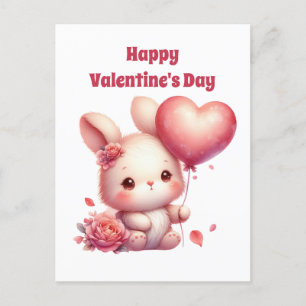 Cartes Pour Fêtes Annuelles Mignonnes gamins lapin Heureuse Sainte-Valentin