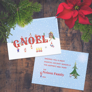 Cartes Pour Fêtes Annuelles ⛄ mignons Gnomes de Noël G-Noel