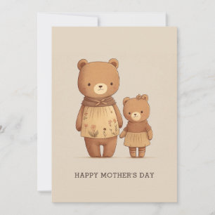 Cartes Pour Fêtes Annuelles Mignons ours en peluche de dessin animé. Fête des 