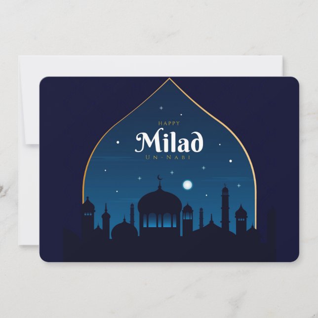Cartes Pour Fêtes Annuelles Milad Un Nabi Moubarak (Devant)