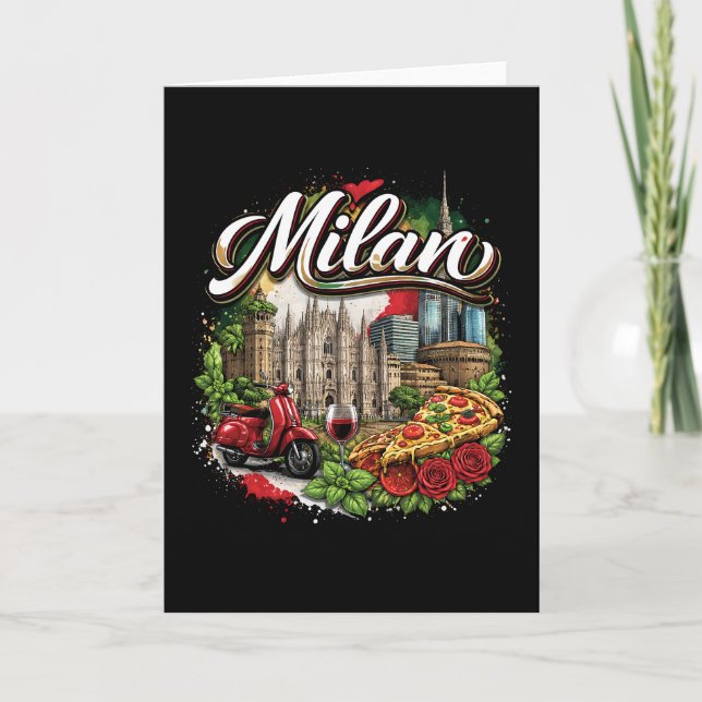 Cartes Pour Fêtes Annuelles Milan (Devant)