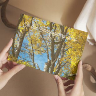 Cartes Pour Fêtes Annuelles Miles de Thanksgiving Feuilles de Érable Jaunes