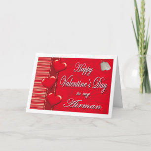 Cartes Pour Fêtes Annuelles Militaire à mon Airman Hearts Valentine Card