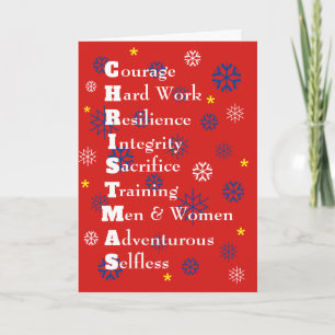 Cartes Pour Fêtes Annuelles Militaire États-Unis Personnalisable Joyeux Noël