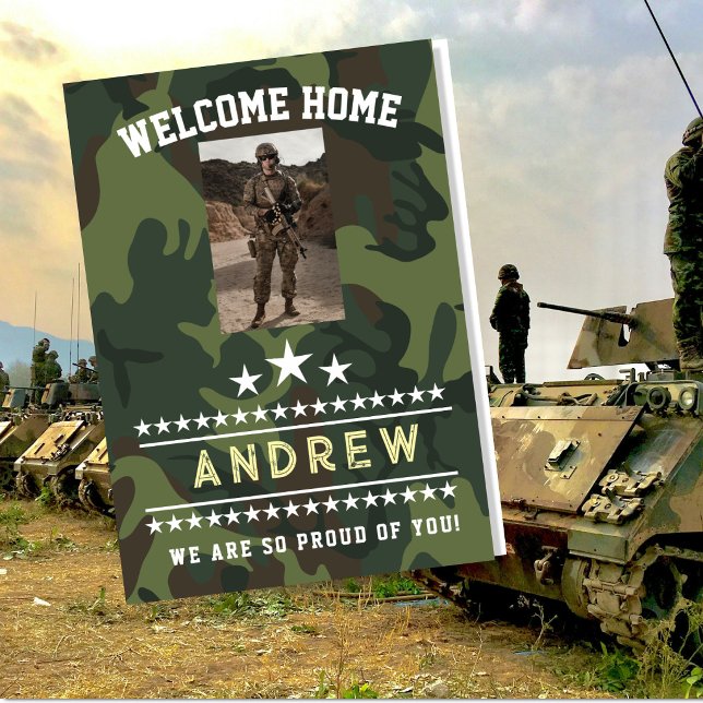 Cartes Pour Fêtes Annuelles Military Welcome Home Card – Army National  (Créateur téléchargé)