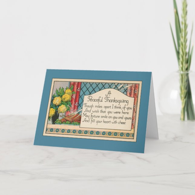 Cartes Pour Fêtes Annuelles Milles à part de thanksgiving - souhaitant vous (Devant)