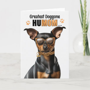 Cartes Pour Fêtes Annuelles Min Pin Chien Best HuMOM Jour des Mères
