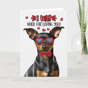 Cartes Pour Fêtes Annuelles Min Pin Funny Chien fait pour vous aimer Valentine