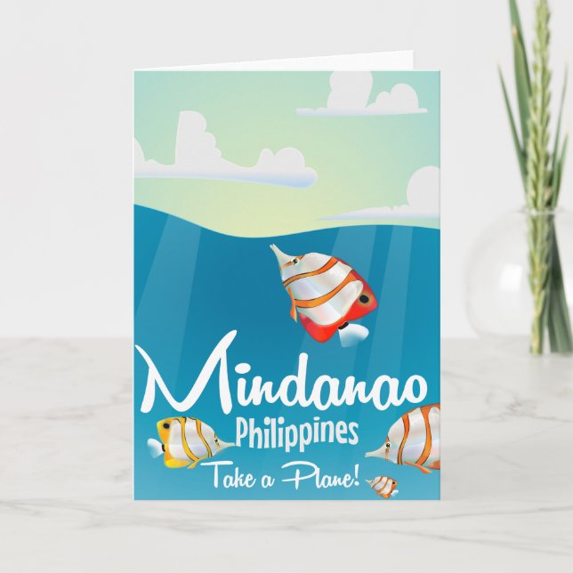 Cartes Pour Fêtes Annuelles Mindanao, affiche de voyage des philippines (Devant)