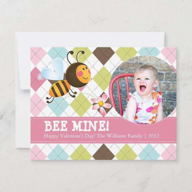 Cartes Pour Fêtes Annuelles Mine d'abeilles | Saint Valentin (Devant)