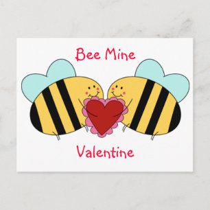 Cartes Pour Fêtes Annuelles Mine Valentine d'abeille