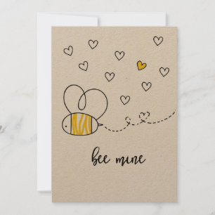 Cartes Pour Fêtes Annuelles Mine Valentine mignon d'abeille de Papier