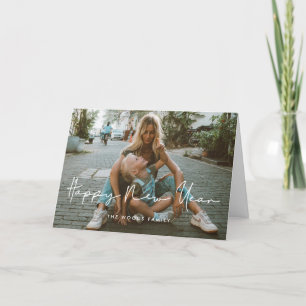 Cartes Pour Fêtes Annuelles Mini écrit à la main Happy New Year photo