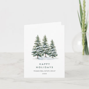 Cartes Pour Fêtes Annuelles Mini Élégant Pine Tree Noël Entreprise