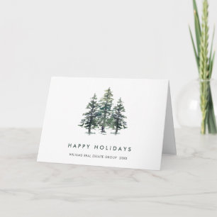 Cartes Pour Fêtes Annuelles Mini Élégant Pine Tree Noël Entreprise