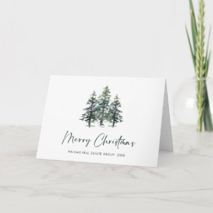 Cartes Pour Fêtes Annuelles Mini Élégant Pine Tree Noël Entreprise