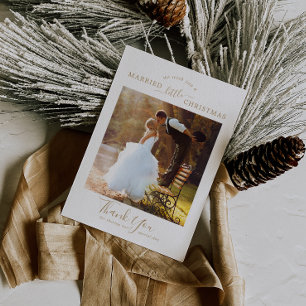 Cartes Pour Fêtes Annuelles Mini-Gold marié Petit Merci de Noël