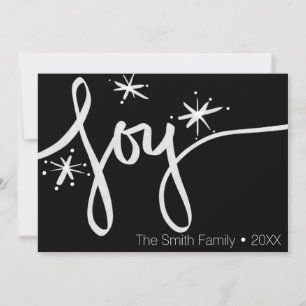 Cartes Pour Fêtes Annuelles Mini Joyeux Noël Main tiré Joie Script