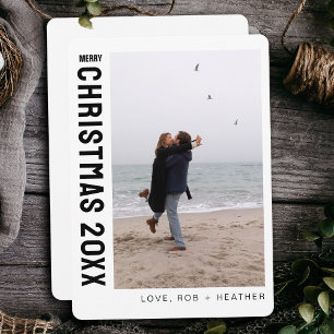 Cartes Pour Fêtes Annuelles Mini-moderne une photo Noël personnalisé