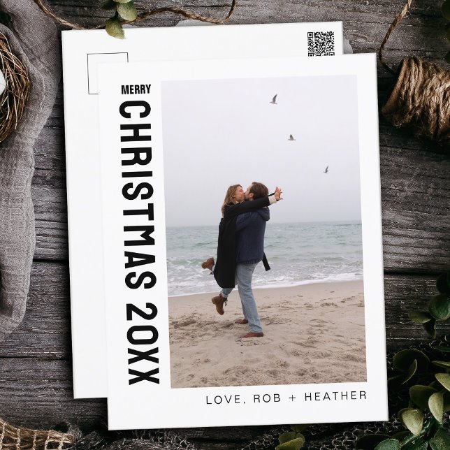 Cartes Pour Fêtes Annuelles Mini-moderne une photo Noël personnalisé (Créateur téléchargé)