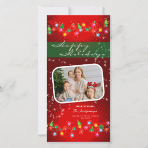 Cartes Pour Fêtes Annuelles Mini-ornements de Noël étincelants Photo Whimsical