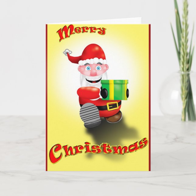 Cartes Pour Fêtes Annuelles Mini Père Noël (Devant)