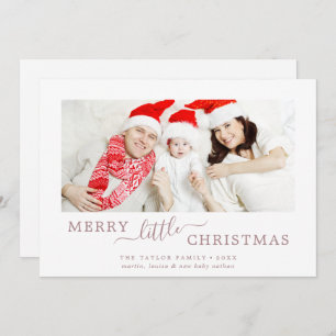 Cartes Pour Fêtes Annuelles Mini Rose Gold Merry Little Christmas Baby